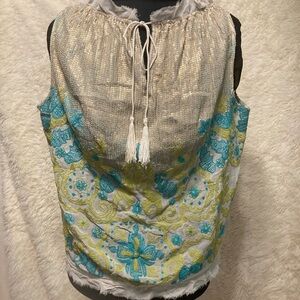 Namrata Joshipura silk embroidered and sequin sleeveless TOP